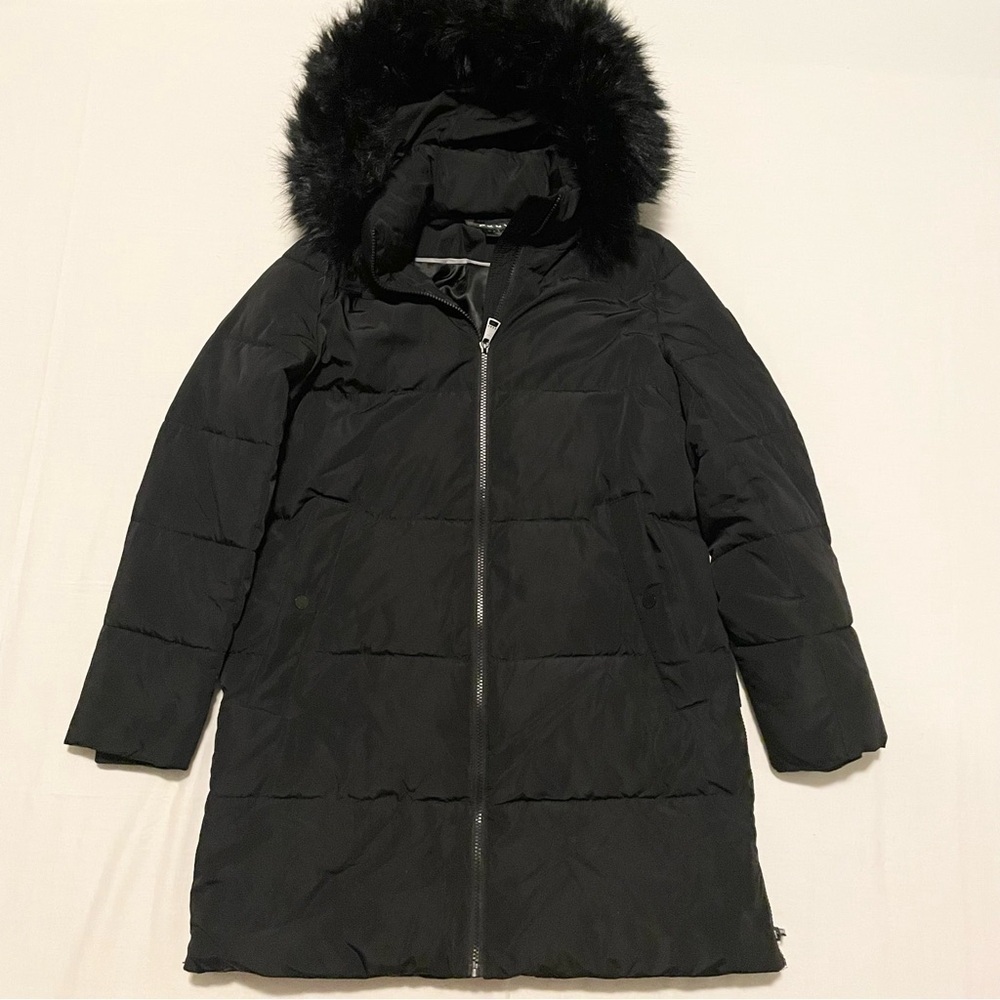 DKNY Women's Black Hooded Puffer Coat Size Small